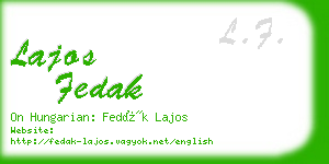 lajos fedak business card